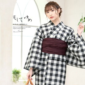 楽天市場 チェック 浴衣セット 和服 レディースファッションの通販