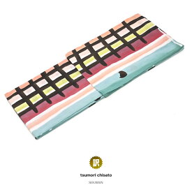 【最大半額◎全品クーポン1000円OFF 6/4~11】浴衣 レディース 訳あり tsumori chisato カラフル 緑 赤 黄色 橙色 アイボリー 格子 縞 注染 夏祭り 花火大会 女性用 日本製 仕立て上がり 【あす楽対応】