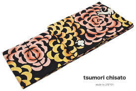 【先着200名限定◎クーポンで20%OFF！4/14~30】浴衣 レディース tsumori chisato ツモリチサト 黒 ブラック 猫 ネコ 菊 花 綿 洗える 夏祭り 花火大会 女性用 仕立て上がり 日本製 【あす楽対応】【送料無料】