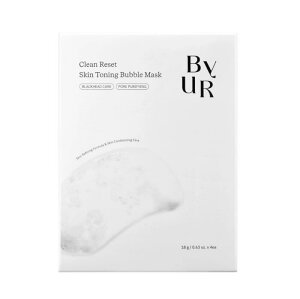 ByUR クリーンリセット スキントーニング バブルマスク 洗い流すパック 毛穴ケア 4枚セット