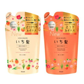 クラシエ いち髪 濃密W保湿ケア シャンプー コンディショナー 詰替 2個セット 340ml アミノ酸 洗浄成分 杏 あんず 桜 オレンジ