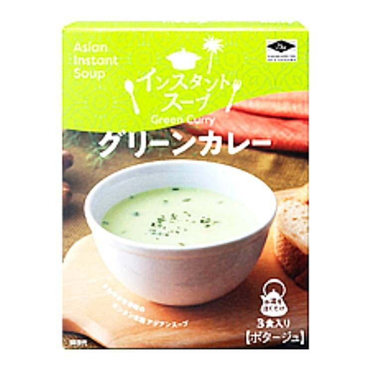 日本産 お湯を注ぐだけで本場タイの味を楽しめる インスタント グリーンカレー インスタントスープ 3食入り×3箱セット aquilo.it
