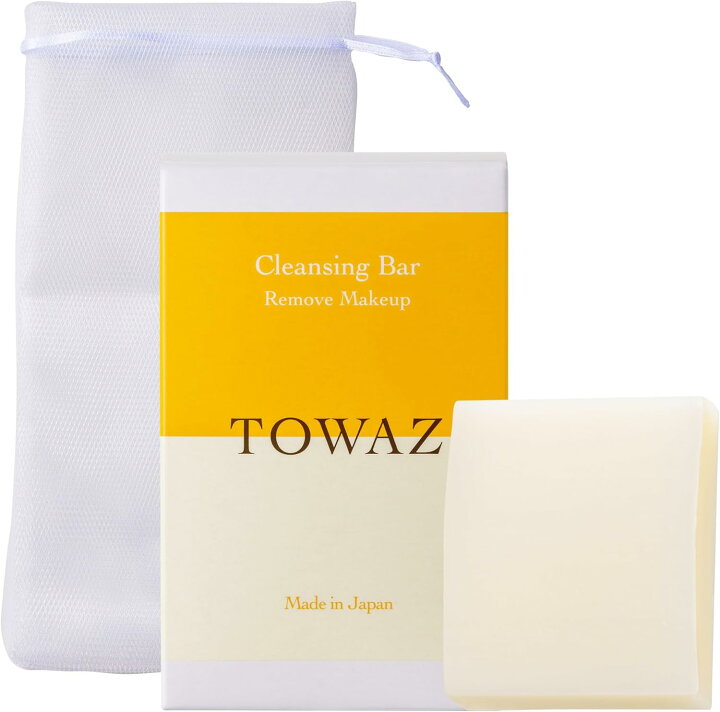 楽天市場】TOWAZ クレンジングバー 80g 泡立てネット付き クレンジング 