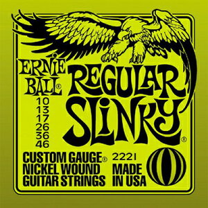 Ernie Ball A[j[{[ GLM^[ 2221 Regular Slinky (LimeYellow) .010 - .046