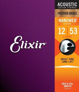Elixir GNT[ NANOWEBR[eBO AR[XeBbN uY 16052 AR[XeBbNM^[ LIGHT GAUGE .012 - .053