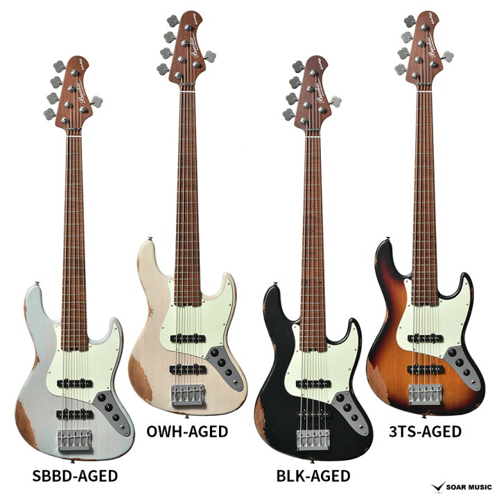 楽天市場】Bacchus バッカス WL5-AGED/RSM 5弦 エレキベース エイジド  