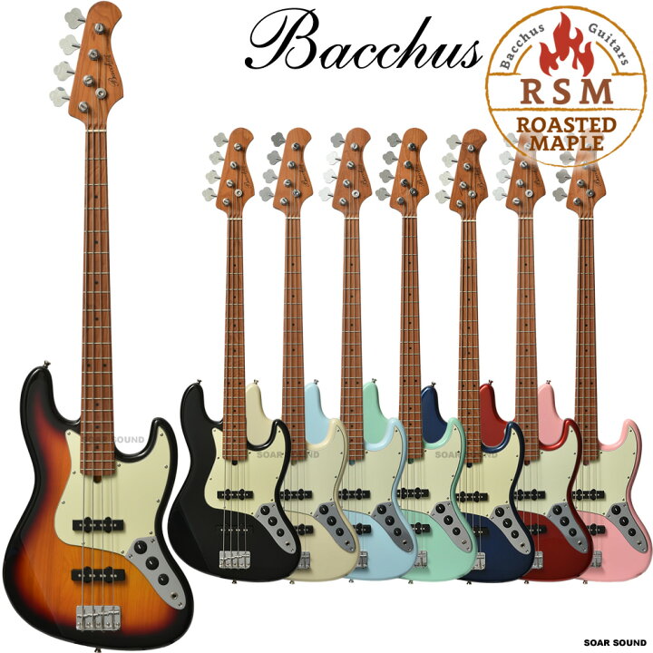楽天市場】Bacchus バッカス BJB-1-RSM/M エレキベース ローステッド 