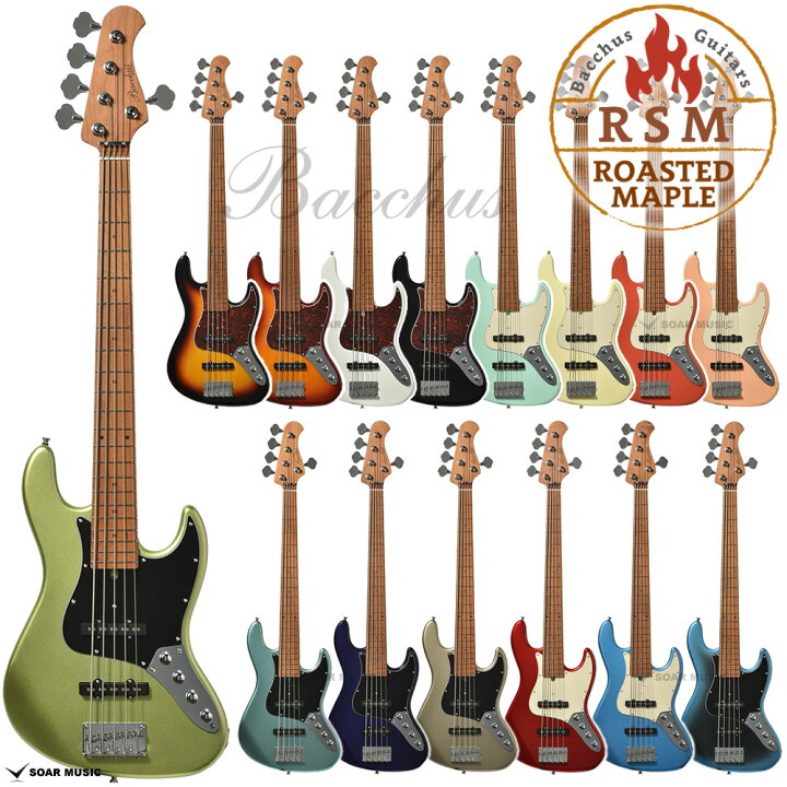 楽天市場】Bacchus WJB5-1DX-AC RSM/M アクティブ 5弦ベース バッカス 