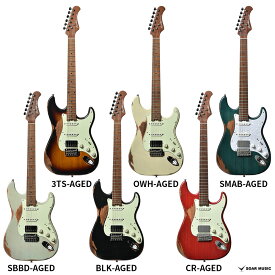 Bacchus バッカス BSH-AGED/RSM エレキギター エイジド加工 ローステッドメイプルネック グローバルシリーズ ストラトキャスタータイプ