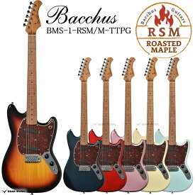 Bacchus BMS-1-RSM/M-TTPG べっ甲柄ピックガード 搭載 ムスタング サイクロンタイプ 3wayピックアップセレクター ミディアムスケール バッカス エレキギター