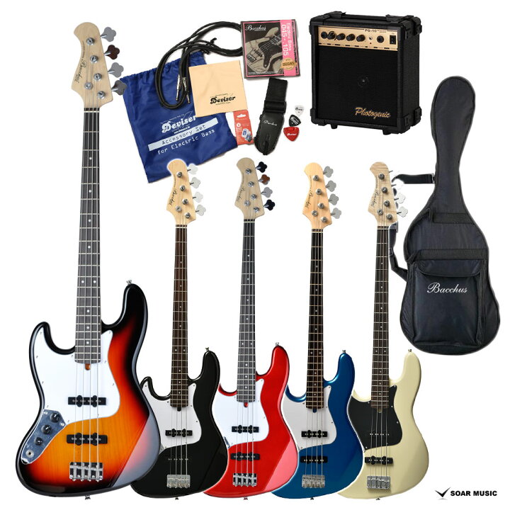 楽天市場】Bacchus バッカス BJB-1R-LH 左利き用 エレキベース 初心者  