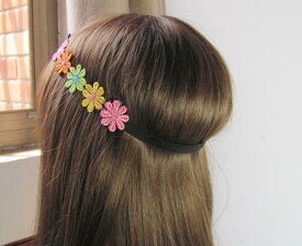 ヘアバンド レディース 欧米風 8つのひまわり 花柄 カラフル シルク 伸縮性 かわいい ヘッドバンド カチューシャ 普段使い カジュアル