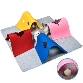 猫おもちゃ キャットタワー キャットトンネル 猫用 プレイトンネル 折りたたみ式 組み合わせ可能 通気性 一年中使える 運動不足解消 ストレス解消 猫用品 ペット用品
