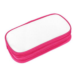 ペンケース キッズ 女の子 筆箱 大容量 双層 文具ケース 収納ポーチ 撥水 小学生 中学生 シンプル かわいい ピンク