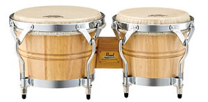 Pearl �p�[�� White Wood Bongos �z���C�g�E�b�h �{���S REMO ���� �j���[�X�L���w�b�h �̗p BG-209WR�i8 1/2��7�j