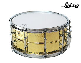 Ludwig ラディック スネアドラム 6.5"x14" ハンマード仕上げ Brass ブラスシェル LB422BKT 小太鼓