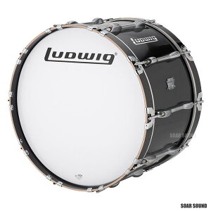 Ludwig ラディック マーチングバスドラム 16"x 30" ブラック / ホワイト / シルバー 11.4kg マーチング LUMB30PX 大太鼓 BD