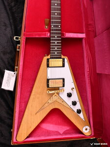 �I��i Gibson Custom Shop Historic Reissue1958 KORINA FLYING V WHITE PICKGUARD NATURAL 58KFVVOGH1 3.63kg �M�u�\�� �J�X�^���V���b�v