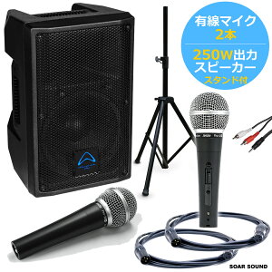 iȒPZbeBOj L}CN2{ + Xs[J[Zbg 250W 剹 Bluetooth Ή Wharfedale Pro [tf[v ԍ TRAX8MB-2WDM