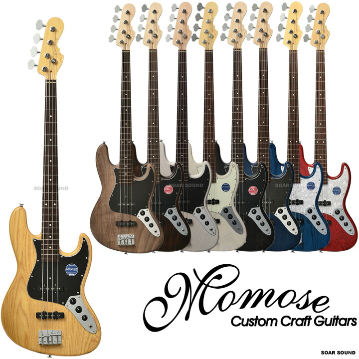 楽天市場】Momose モモセ ジャズベースタイプ MJ2-STD/R アッシュ 