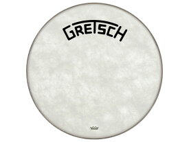 GRETSCH DRUMS グレッチ ドラム 22インチ ファイバースキン ブロードキャスター ロゴ バスドラム用 ヘッド GRDHFS22B ドラムヘッド