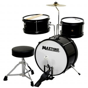 MAXTONE マックストーン キッズ用 ドラムセット ブラック BLK 黒色 こどもサイズ ジュニアドラムセット MX-60 子供用