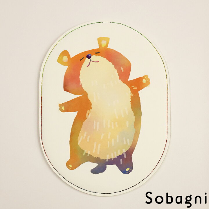 楽天市場 ソバニ公式 おなかさすさすマウスパッド マウスパッド イラスト 動物 パンダ クマ イヌ ネコ インコ ハムスター イクタケマコト 防汚 エシカルレザー 合皮 合成皮革 ゆるかわ テレワーク ヴィーガン ヴィーガンレザー お中元 エシカルレザーsobagni