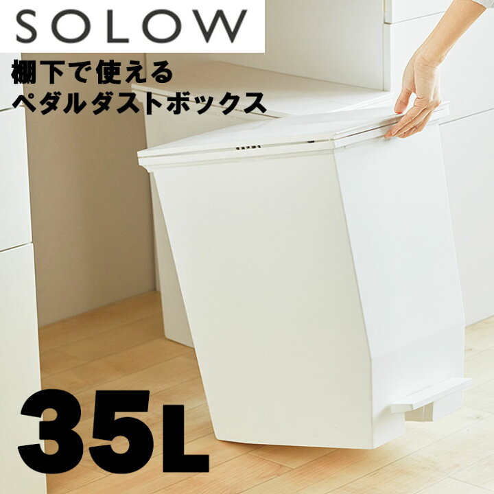 楽天市場 Solow ソロウ ペダルオープンツイン35l ゴミ箱 ダストbox 開閉 ペダルペール 角型 分別 ゴミ箱 おしゃれ モダン 北欧 棚下 キッチン 大容量 キャスター付 35l リス Sobani