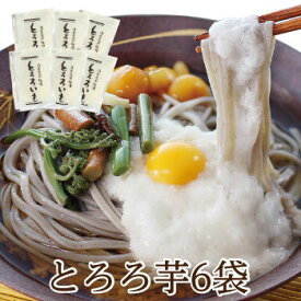 とろろ芋 かけるだけ とろろいも6袋　国産山芋を使用　小袋で便利