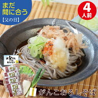 【まだ間に合う】父の日 父の日ギフト 三木谷社長大絶賛！ 「がんこ辛味おろしそば4食」届いてすぐ食べら…