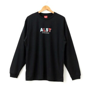 アルスト (ALST) バレーボール 長袖プラクティスシャツ ロンT 長袖Tシャツ STICKERS ブラック×ミント VB25TS15-BLKMINT