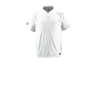 【あす楽対応】DESCENTE (デサント) 野球ウエア ベースボールシャツ 半袖 2ボタンTシャツ SWHT 白 DB201