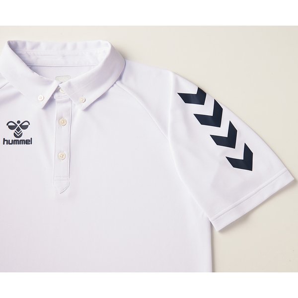 hummel（ヒュンメル）ハンドボール ポロシャツ 半袖 22ss ホワイト HAP3053-10S【取り寄せ品】 | ソブエスポーツ