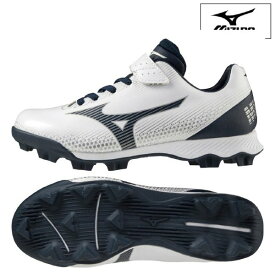 【決算特別価格】MIZUNO ミズノ 少年野球 ベースボール スパイク シューズ ウエーブ ライトレボ ジュニア 22aw ホワイト×ネイビー 3E相当 11GP2222-14