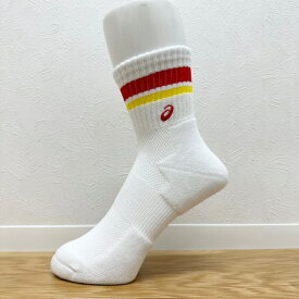 アシックス (asics) ソックス ミドルショート ソブエスポーツオリジナルカラー PC06 W×R×W×Y×R(ホワイト×レッド×ホワイト×イエロー×レッド) ハンドボール