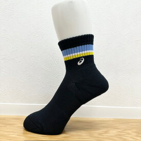 アシックス (asics) ソックス ミドルショート ソブエスポーツオリジナルカラー PC06 B×LB×W×YE×W(ブラック×ブルー×ホワイト×イエロー×ホワイト) ハンドボール