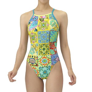 アリーナ (arena) 水泳 競泳 練習用水着 タフスーツ トレーニングワンピース オープンバック レディース (25aw) イエロー×イエロー SS-O AS5FWM20L-YLYL 返品交換不可