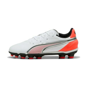 �v�[�} (PUMA) �T�b�J�[ �X�p�C�N �V���[�Y �v�[�} �L���O �}�b�` HG/AG +MID JR �W���j�A (25aw) �z���C�g×�V���o�[×���b�h×�u���b�N �y/�l�H�ŗp 22.0-24.0cm 10883901 108839-01