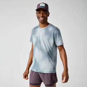 �u���b�N�X (BROOKS) �g���[�j���O�E�G�A �����j���O�E�G�A ����T�V���c Dash Short Sleeve Printed �����Y (26ss) �O���[ S-M BAM5870-GRY