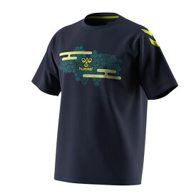 ヒュンメル (hummel) ハンドボールウエア プラクティスシャツ プラシャツ 半袖Tシャツ (24ss) ネイビー HAP1197-71