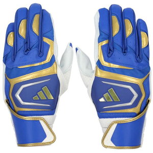 アディダス (adidas) 野球 バッティンググローブ TOP0 両手用 ブルー×ゴールド LBG103-2382【KS】【SALE】