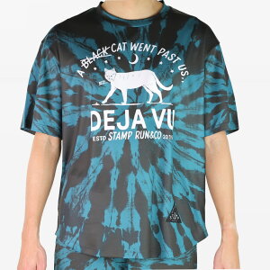 X^v AhR[iSTAMP RUNCOjjOEGA Vc TVc (24aw) O[ DEJAVU TIE DYE BLACK/GREEN XXS-L SRAC24U15-BKGR