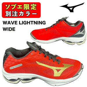 �y�\�u�G�X�|�[�c�I���W�i���J���[�z mizuno �~�Y�m �o���[�{�[���V���[�Y �o���[�V���[�Y WAVE LIGHTNING WIDE �E�G�[�u���C�g�j���O V1GA232000 ���b�h×�S�[���h ���[�J�b�g ���L 3E���� �̈�� �C��