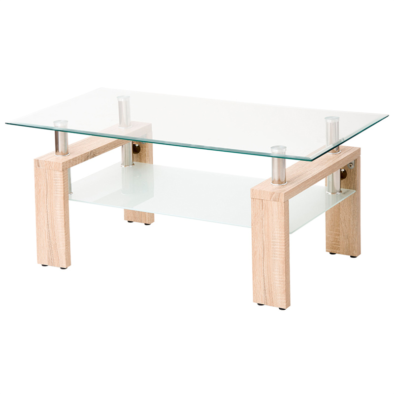 ガラステーブル コーヒーテーブル 幅88cm 強化ガラス天板　二色選びます | sobuy.shop