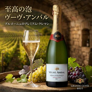 Veuve Ambal Cremant de bourgogne Grande Cuvee Blanc Brut ���[�� �A���o�� �N���}�� �h �u���S�[�j�� �O���� �L�����F �u���� �u�����b�g �X�p�[�N�����O���C�� �t�����X �u���S�[�j�� AOC�N���}�� �h�� �A 7