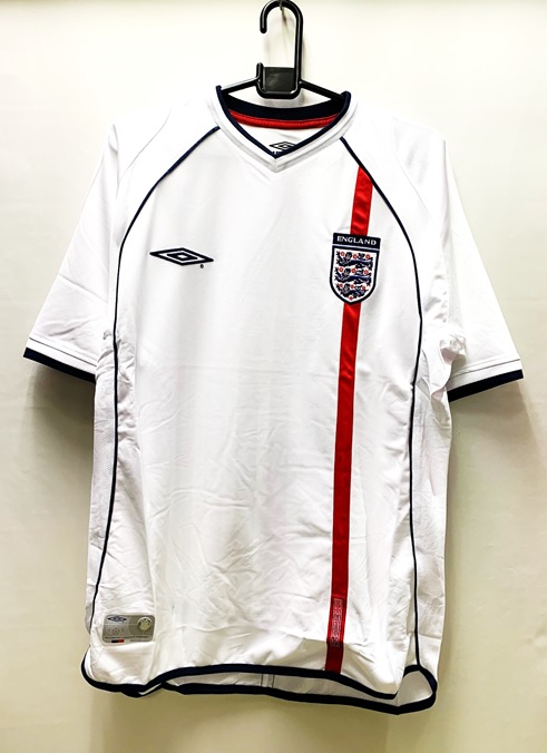 アンブロ　2001-02　イングランド　ホーム　レプリカ ゲーム　シャツ　半袖