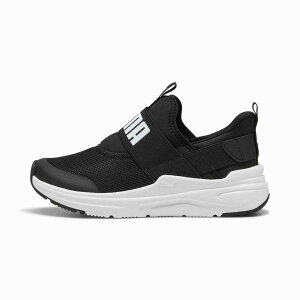 v[} PMJ-402831-01 01 SOFTRIDE C[h2 EASE IN JR (01)PUMA Black-PUMA White YEjZbNX