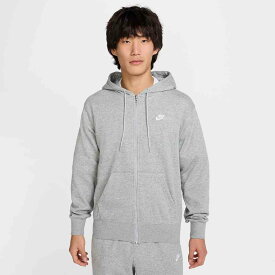 ナイキ NJP-FN3885-063 063 ナイキ クラブ FT L/S フルジップ フーディ (063)ダークグレーヘザー/ライトスモークグレー/(ホワイト) メンズ・ユニセックス