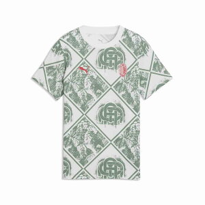 �v�[�} PMJ-784724-04 04 ACM FtblCulture Tee AOP Jr (04)Warm White-Green Moon �W���j�A