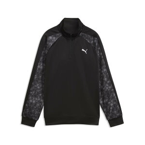 �v�[�} PMJ-529882-01 01 TAD ESS AOP Poly Quarter-Zip B (01)PUMA Black �W���j�A